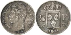 World Coins - Coin, France, Charles X, 1/4 Franc, 1829, Lille, , Silver, KM:722.12