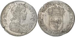 World Coins - France, Louis XIV, 1/2 Écu à la mèche longue, 1649, La Rochelle, Silver