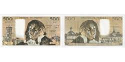 World Coins - France, 500 Francs, Pascal, 1977-02-03, R.67, AU(50-53)