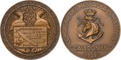 World Coins - France, Medal, Compagnie des messageries maritimes Calédonien, 1952, Bronze