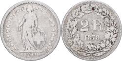 World Coins - Switzerland, 2 Francs, 1878, Bern, Silver, , KM:21