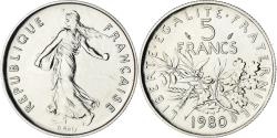 World Coins - Coin, France, Semeuse, 5 Francs, 1980, Paris, série FDC, , Cupronickel