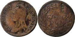 World Coins - France, Decime, Dupré, An 8, Paris, Copper,