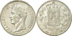 World Coins - Coin, France, Charles X, 5 Francs, 1827, Strasbourg, , Silver