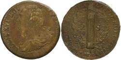 World Coins - France, Constitution, 2 Sols, 2 sols françois, 1792 / AN 4, Lille, 1er sem