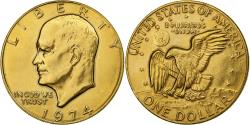 Us Coins - United States, Dollar, Eisenhower, 1974, Philadelphia, golden, Copper-Nickel