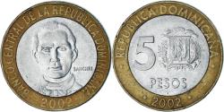 World Coins - Coin, Dominican Republic, 5 Pesos, 2002