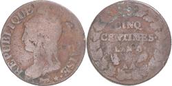 World Coins - Coin, France, Dupré, 5 Centimes, AN 8/5, Metz, , Copper, Gadoury:126a