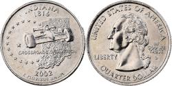 Us Coins - United States, Quarter, Indiana, 2002, U.S. Mint, Copper-Nickel Clad Copper