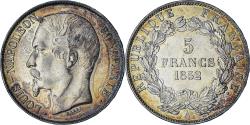 World Coins - France, Napoleon III, 5 Francs, 1852, Paris, , Silver, Gadoury:726