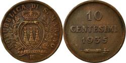 World Coins - Coin, San Marino, 10 Centesimi, 1935, Rome, , Bronze, KM:13