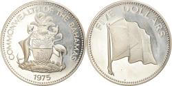 World Coins - Coin, Bahamas, Elizabeth II, 5 Dollars, 1975, Franklin Mint, U.S.A., Proof