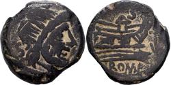 Ancient Coins - Roman Republic, Semis, 268-260, Rome, Bronze, , Crawford:56/3