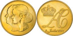 World Coins - Monaco, Token, Monaco - Mariage princier - Albert et Charlène, 2011, Brass