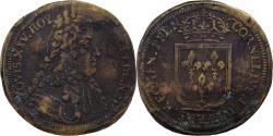 World Coins - France, Token, Louis XIV, Nuremberg, Cornélius Lauffers, Brass,