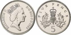 World Coins - United Kingdom, Elizabeth II, 5 Pence, 1989, Llantrisant, BU, Copper-nickel