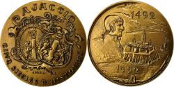 World Coins - France, Medal, Ajaccio, Cinq Siècle d'Histoire, 1992, Corbin, , Bronze