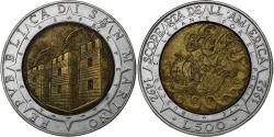 World Coins - San Marino, 500 Lire, 1992, Rome, Bi-Metallic, , KM:286