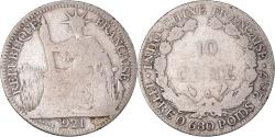 World Coins - Coin, Indochine, 10 Cent, 1921, Paris, , Silver, Lecompte:162