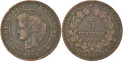 World Coins - Coin, France, Cérès, 5 Centimes, 1877, Bordeaux, , Bronze, KM:821.2