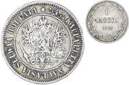 World Coins - Coin, Finland, Alexander III, Markka, 1892, Helsinki, , Silver, KM:3.2