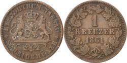 World Coins - Coin, German States, NASSAU, Adolph, Kreuzer, 1861, Wiesbaden,