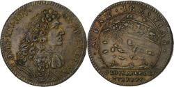 World Coins - France, Token, Louis XIV, Ordinaire des Guerres, Copper,