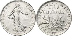 World Coins - France, 50 Centimes, Semeuse, 1910, Paris, Silver, , Gadoury:420