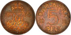 World Coins - Coin, Denmark, Margrethe II, 5 Öre, 1974, Copenhagen, , Copper Clad