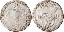 World Coins - Coin, France, Henri III, 1/4 Ecu, 1583, Rennes, , Silver, Duplessy:1133