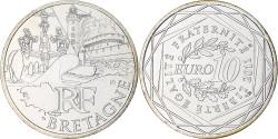 World Coins - France, 10 Euro, Bretagne, Euros des régions, 2011, FDC, , Silver