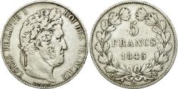 World Coins - Coin, France, Louis-Philippe, 5 Francs, 1845, Paris, , Silver