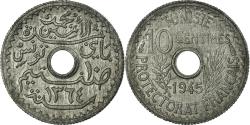 World Coins - Coin, Tunisia, Muhammad al-Amin Bey, 10 Centimes, 1945, Paris, , Zinc