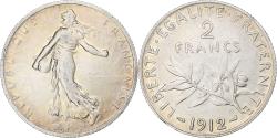 World Coins - France, 2 Francs, Semeuse, 1912, Paris, Silver, , Gadoury:532, KM:845.1