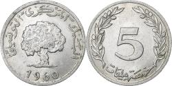 World Coins - Tunisia, 5 Millim, 1960, Aluminum, , KM:282