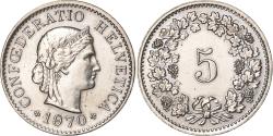 World Coins - Switzerland, 5 Rappen, 1970, Bern, Copper-nickel, , KM:26