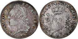 World Coins - Coin, France, Louis XV, 1/5 Écu à la vieille tête, 24 Sols, 1/5 ECU, 1774