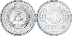 World Coins - Coin, GERMAN-DEMOCRATIC REPUBLIC, 5 Pfennig, 1988, Berlin, , Aluminum