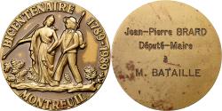World Coins - France, Medal, Bicentenaire de la Révolution, Montreuil, Bronze,