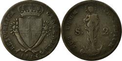 World Coins - Coin, ITALIAN STATES, GENOA, 2 Soldi, 1814, Genoa, , Billon, KM:282.2