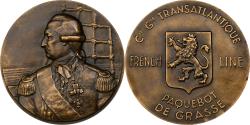 World Coins - France, Medal, Compagnie Générale Transatlantique, Paquebot De Grasse, n.d.