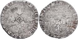 World Coins - France, Henri IV, 1/8 Ecu, 1601, Bayonne? , Rare, Silver, , Gadoury:582
