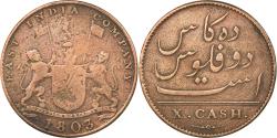 World Coins - Coin, INDIA-BRITISH, MADRAS PRESIDENCY, 10 Cash, 1803, Soho Mint, Birmingham