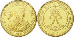 World Coins - France, Medal, Les rois de France, Louis XIV, History, , Copper Gilt