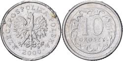World Coins - Poland, 10 Groszy, 2000, Warsaw, Copper-nickel, , KM:279