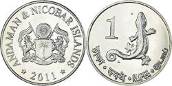 World Coins - Coin, India, Rupee, 2011, îles Andaman et Nicobar., , Cupronickel