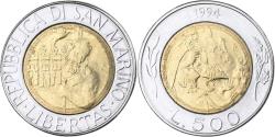 World Coins - San Marino, 500 Lire, 1994, Rome, Bi-Metallic, , KM:314