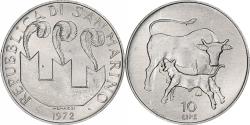 World Coins - San Marino, 10 Lire, 1972, Rome, BU, Aluminum, , KM:17
