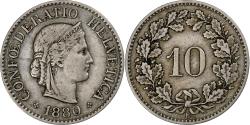 World Coins - Switzerland, 10 Rappen, Libertas, 1880, Bern, Copper-nickel, , KM:27