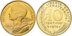 World Coins - France, 10 Centimes, Marianne, 1975, Paris, Aluminum-Bronze,